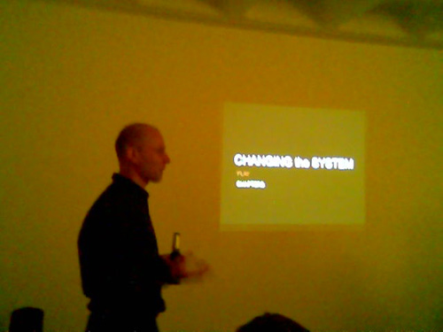 image of Andrew Chesher during the discussion