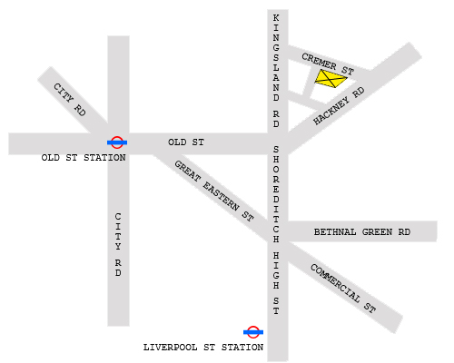 map of occasionals at cremer street